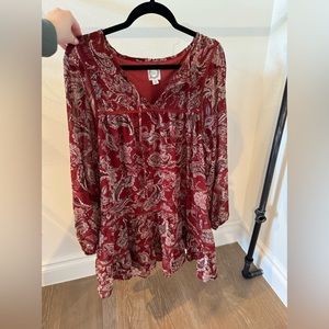 Blue Rain Medium Bohemian Red Dress. ❤️💋